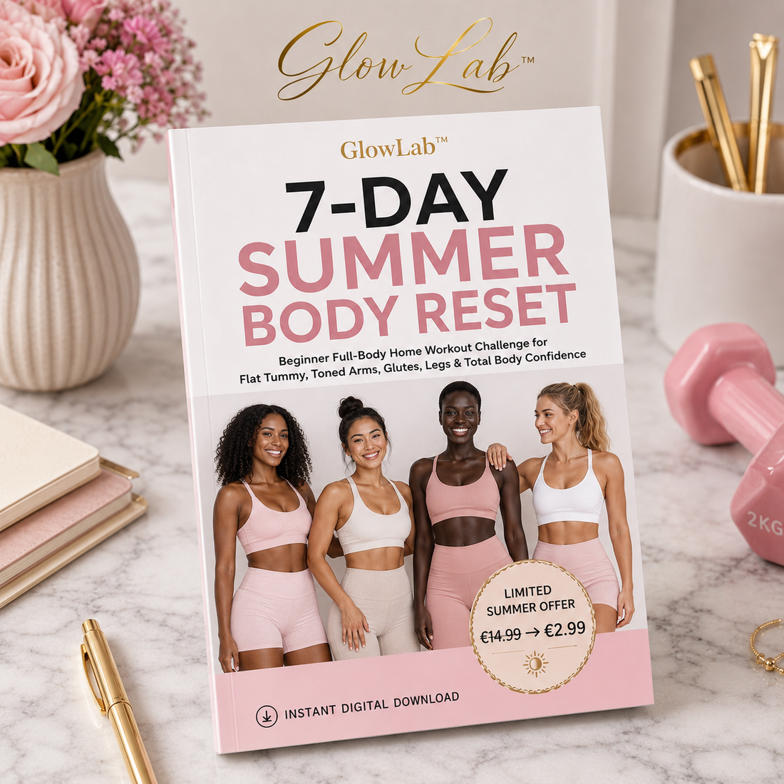 7-Day Summer Body Reset: Beginner Full-Body Home Workout Challenge | GlowLab
