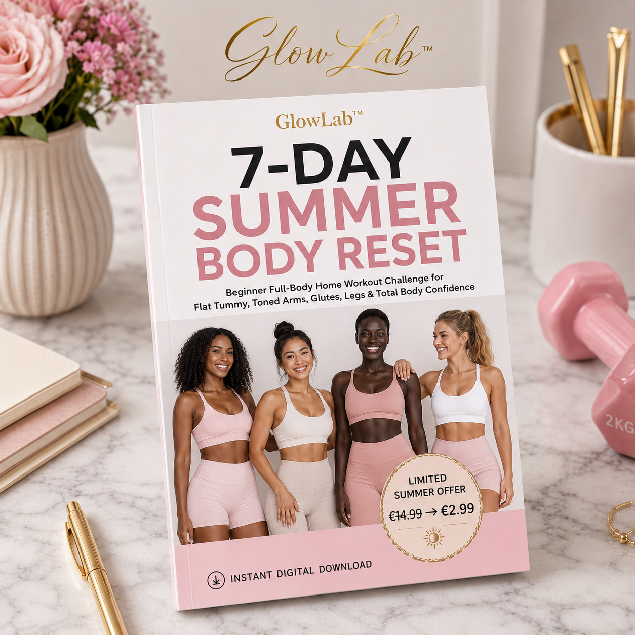 7-Day Summer Body Reset: Beginner Full-Body Home Workout Challenge | GlowLab