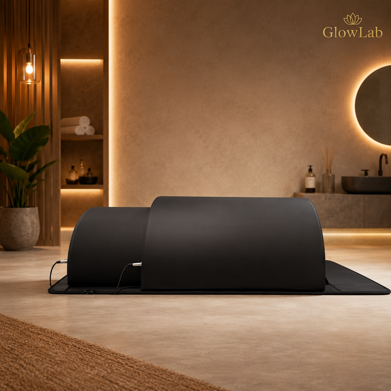 GlowLab™ Luxury Far-Infrared Home Sauna Dome | Full-Body Spa & Recovery Pod