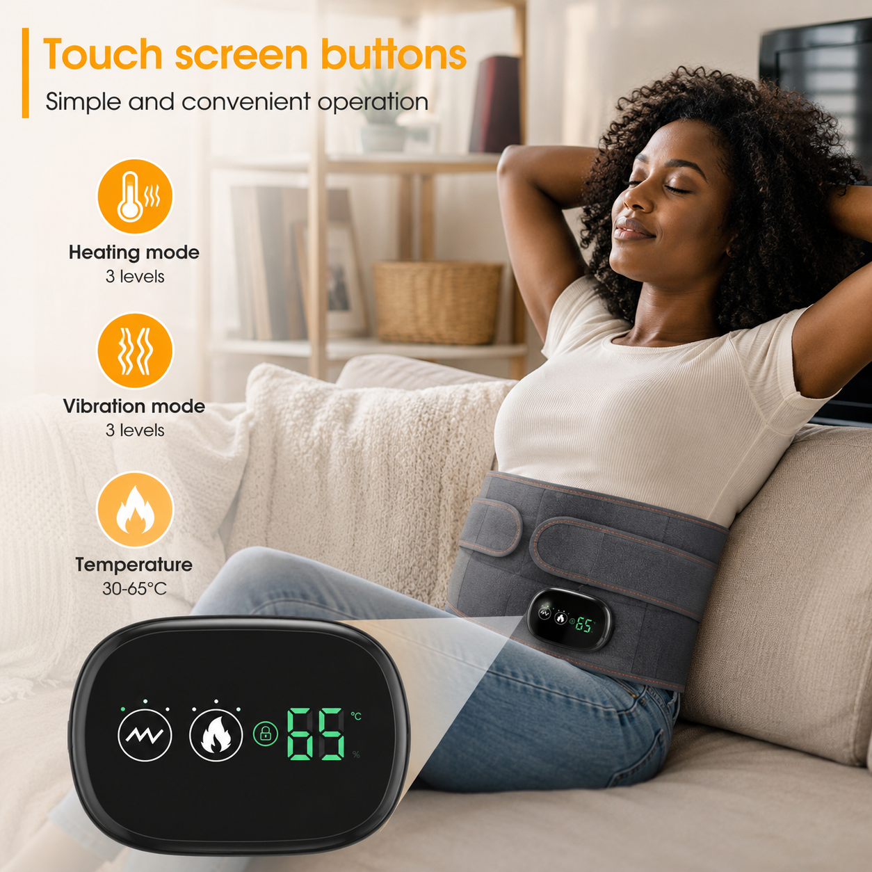 GlowLab™ 3-in-1 Red Light Waist & Back Recovery Belt | Heat & Vibration Massage