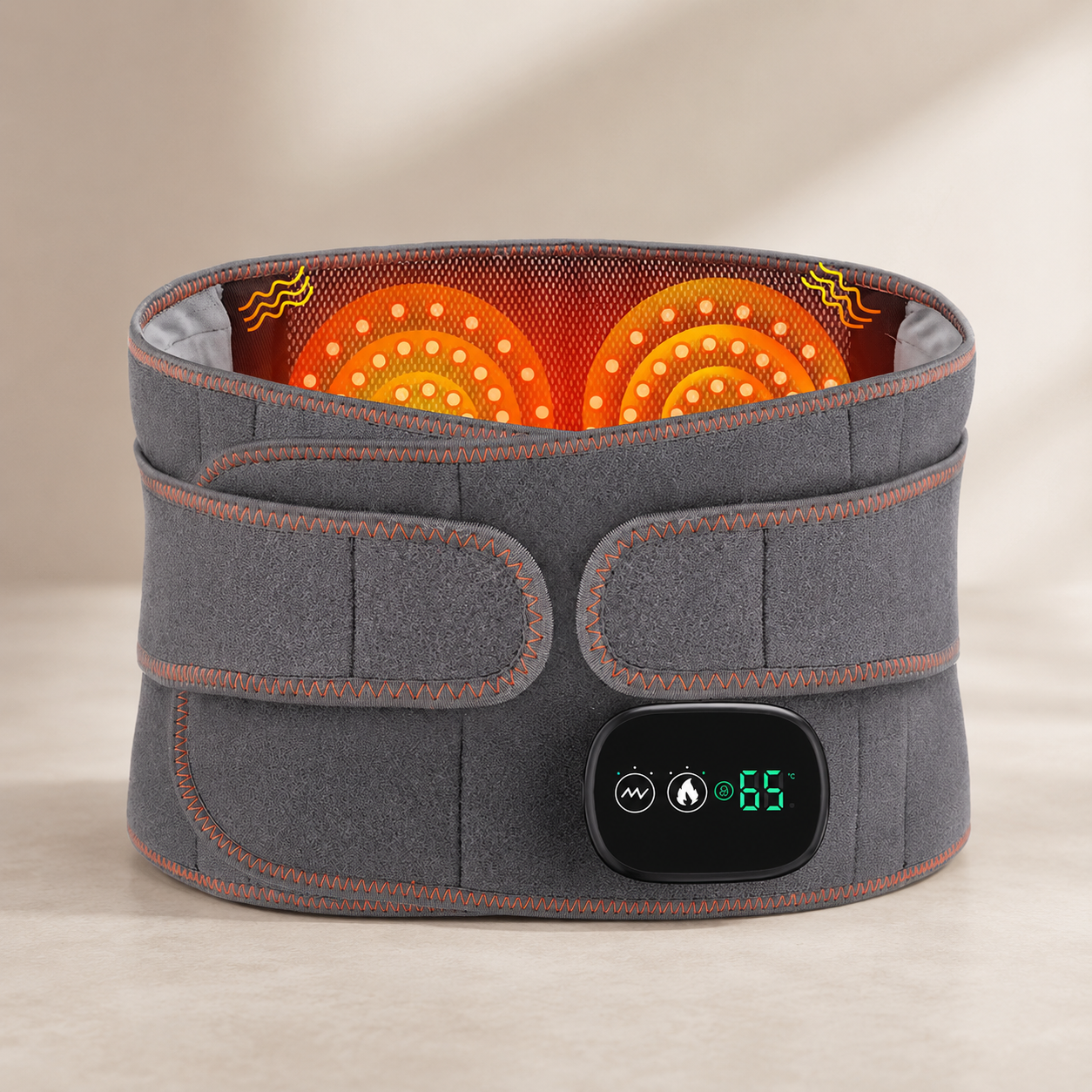 GlowLab™ 3-in-1 Red Light Waist & Back Recovery Belt | Heat & Vibration Massage