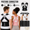 GlowLab™ 2-in-1 Posture Corrector & Waist Support Trainer | Adjustable Back, Shoulder & Core Support
