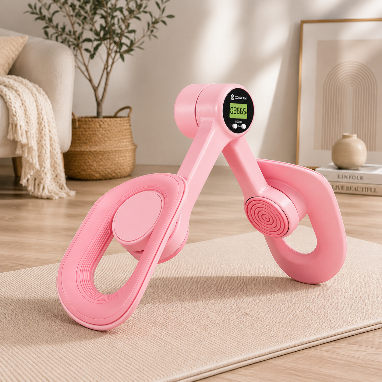 Inner Thigh Trainer with Counter At Home Pilates Leg Exerciser for Core Strength, Slim Thighs & Full Body Toning