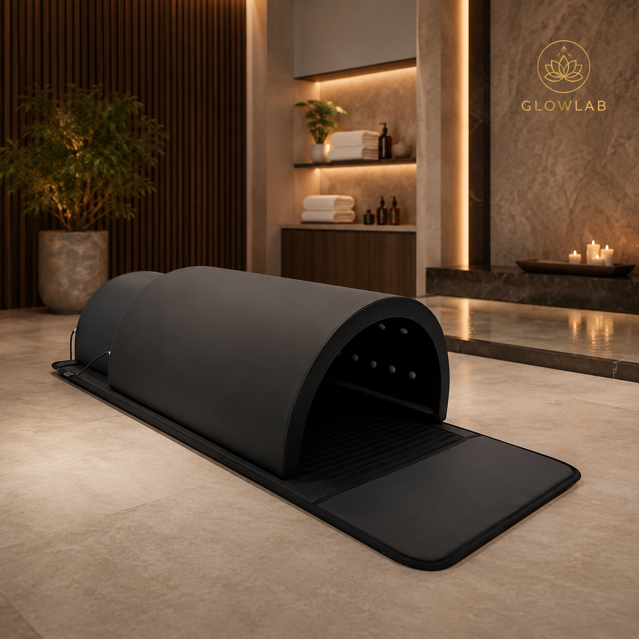 GlowLab™ Luxury Far-Infrared Home Sauna Dome | Full-Body Spa & Recovery Pod